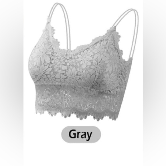 NWT LACE BRALETTE GRAY NEW MIX L/XL - Picture 2 of 9